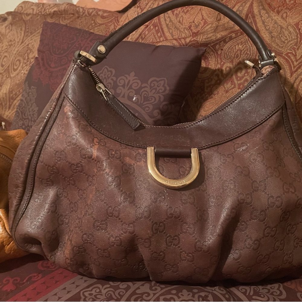 Guccissima Brown Hobo bag some small defects please note in pics